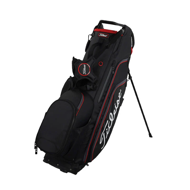 TITLEIST Hybrid 14 Stand Bag (Black/Black/Red)