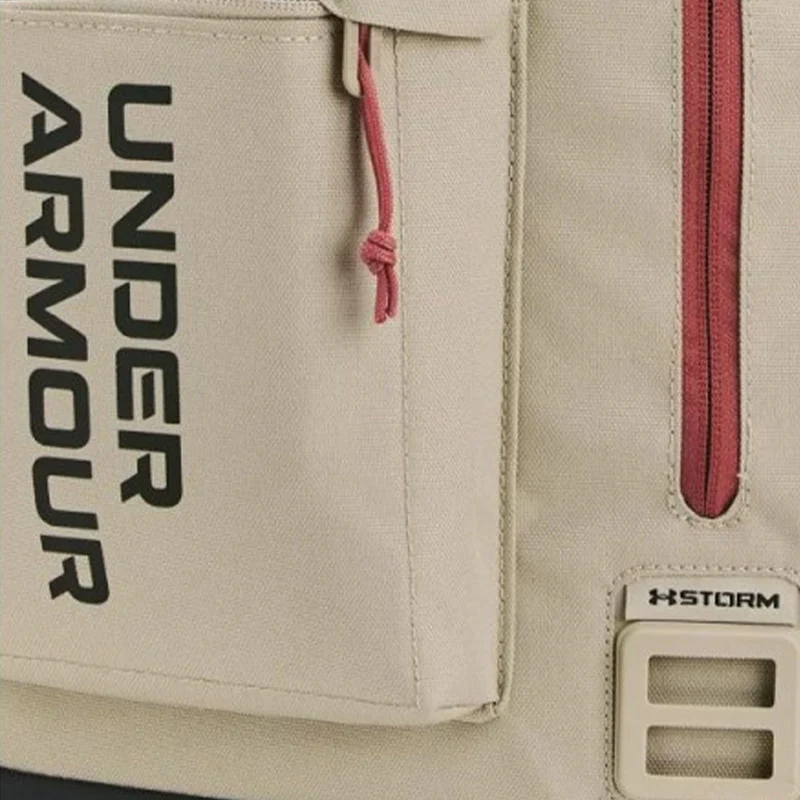 UNDER ARMOUR Halftime Backpack (Khaki/Red/Black) - Image 3