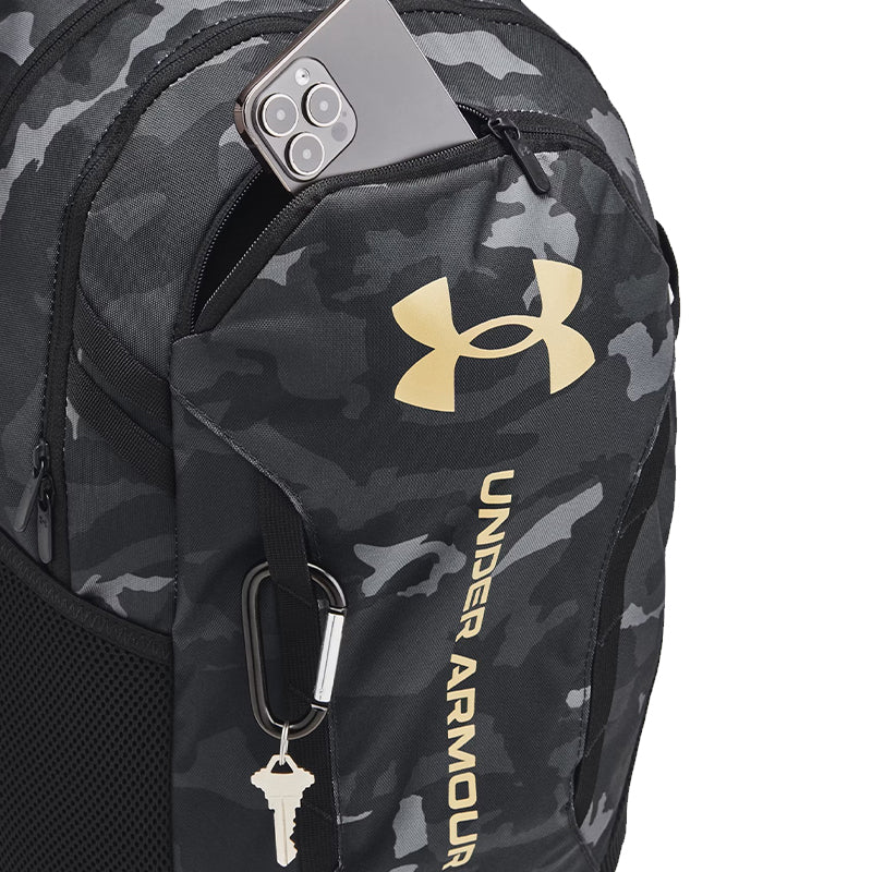 UNDER ARMOUR Hustle 6.0 Backpack (Black/Black/Gold) - Image 4