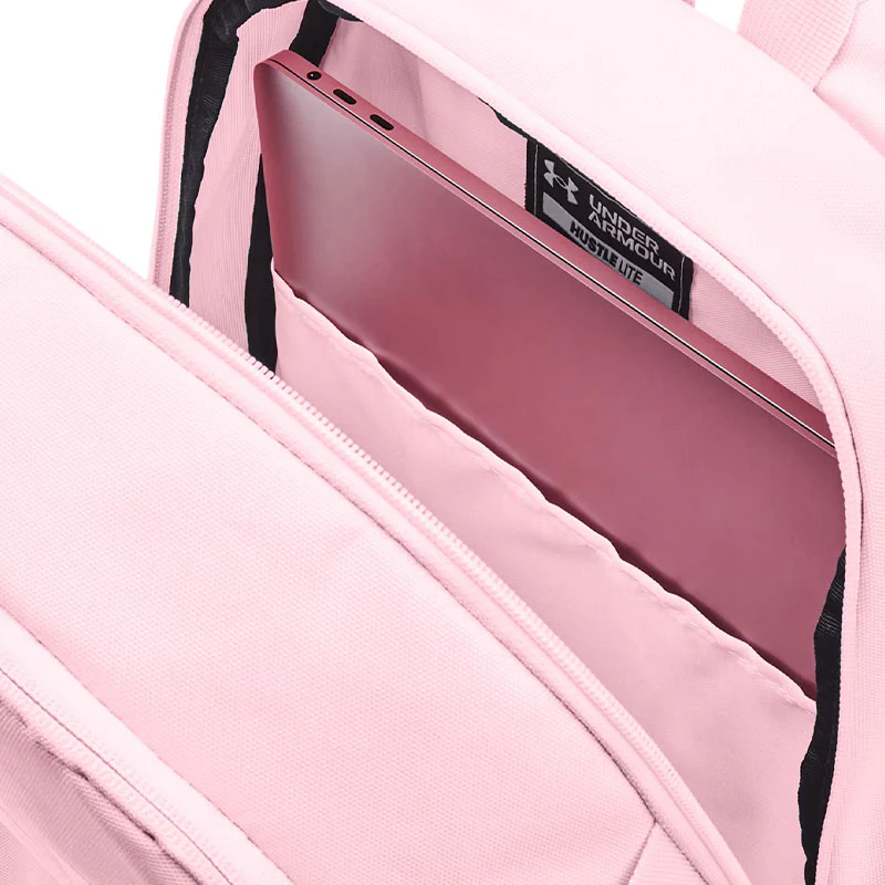 UNDER ARMOUR Hustle Lite Women's Backpack (Pink/Pink/White) - Image 3