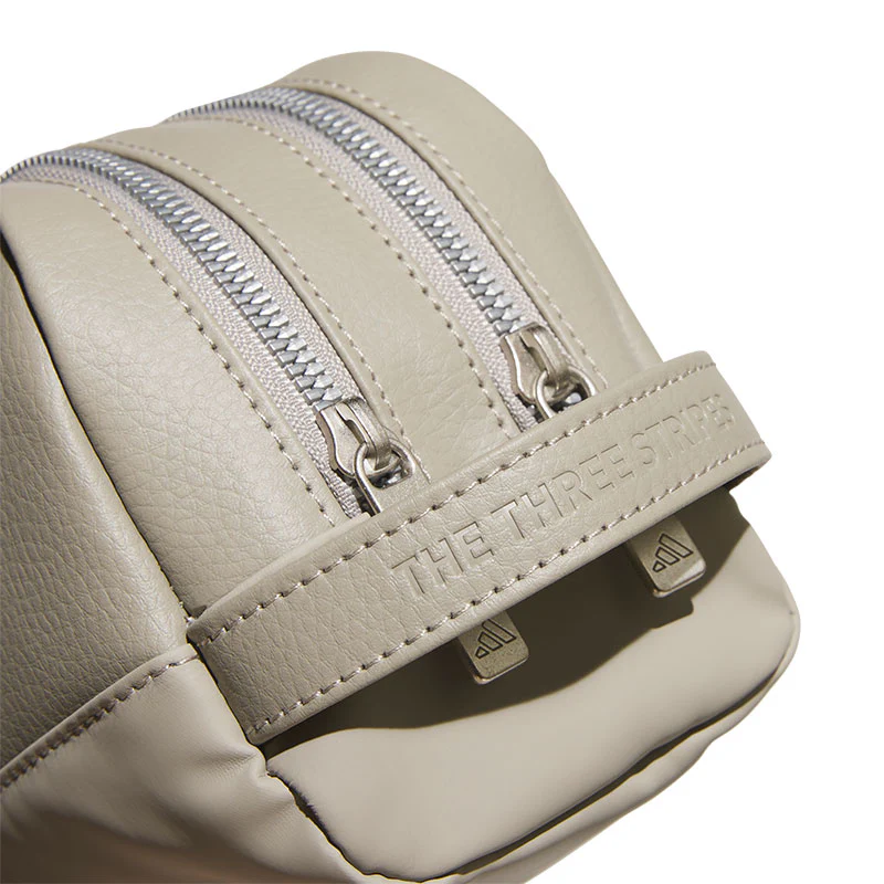 ADIDAS Polyurethane 2-Way Zip Pouch (Beige) - Image 4
