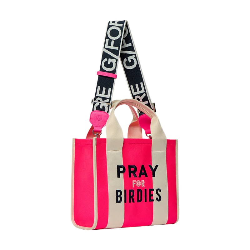 GFORE Pray for Birdies Canvas Square Bag (Knockout Pink)