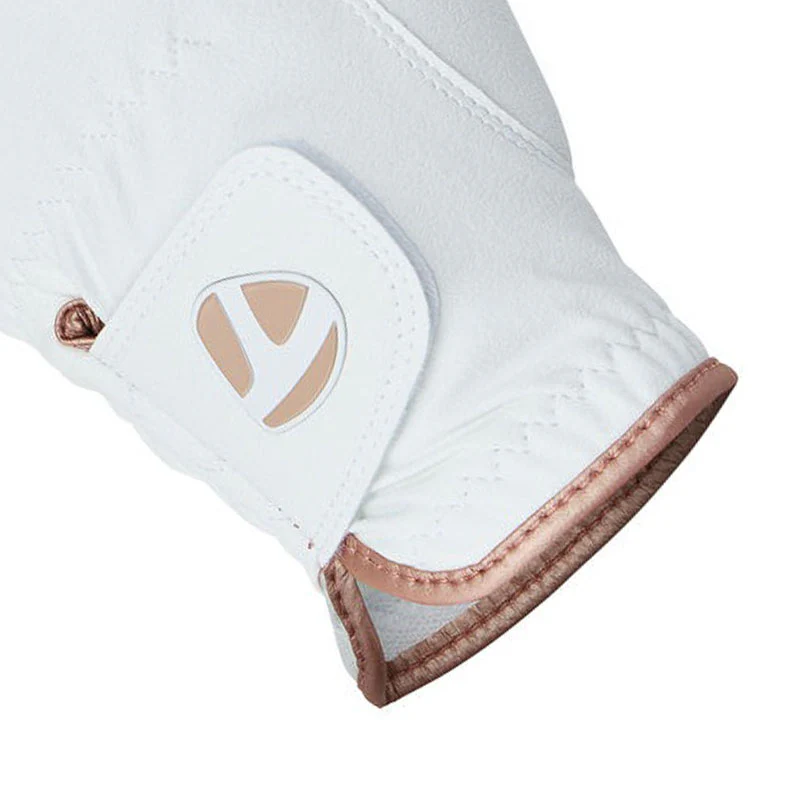 TAYLORMADE Player's All Weather Women's Pair Gloves (White/Pink) - Image 4