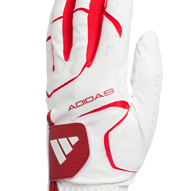 ADIDAS Non Slip 26 Men's All-Weather Glove (White/Red) - Image 3