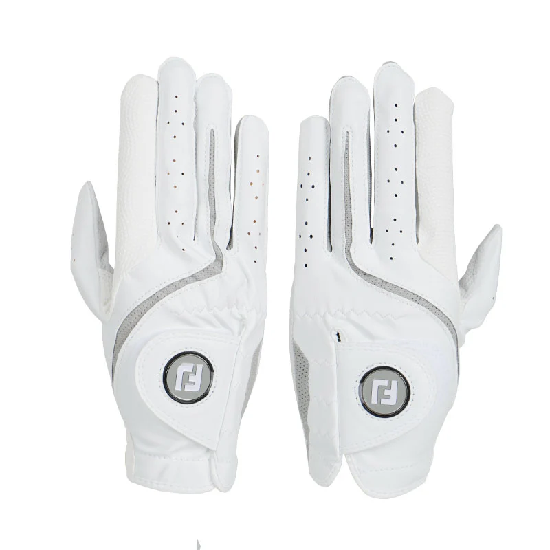 FOOTJOY GTXtreme Asian Women's Leather Pair Gloves (White/Grey) - Image 3