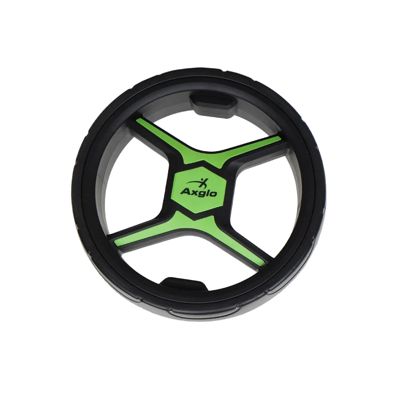 AXGLO Push Cart 3-Wheel Trolley (Black/Green) - Image 4