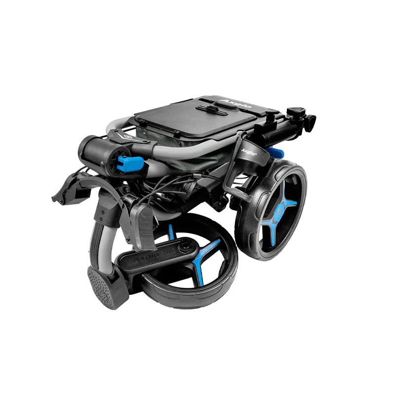AXGLO Push Cart 3-Wheel Trolley (Grey/Blue) - Image 2