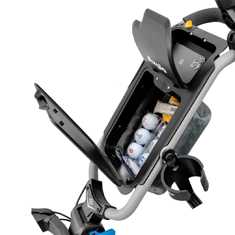 AXGLO Push Cart 3-Wheel Trolley (Grey/Blue) - Image 4