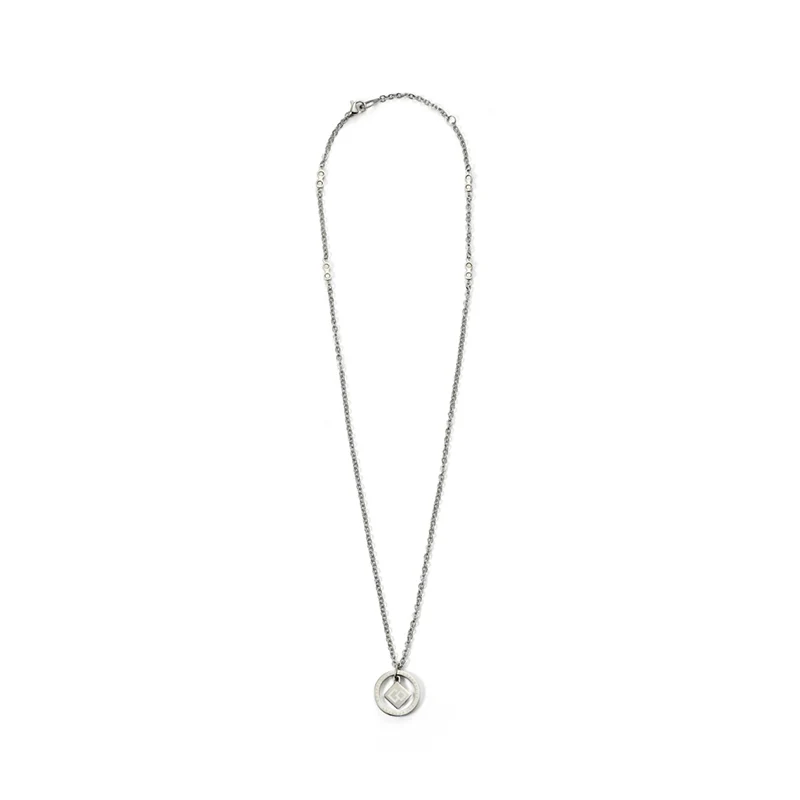COLANTOTTE COA Zest Round Necklace (Silver)