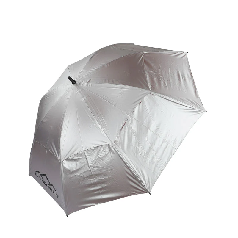 SUN MOUNTAIN 68" Double Canopy Umbrella (Silver/Red) - Image 2