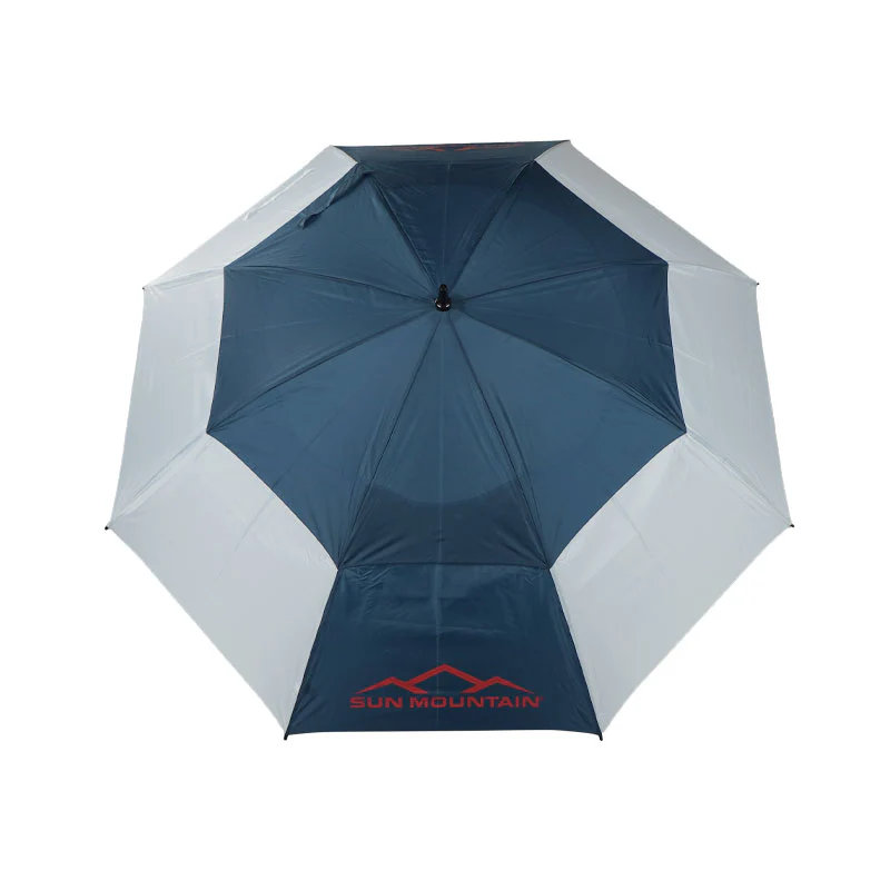 SUN MOUNTAIN 68" Double Canopy Umbrella (Navy/White/Red)