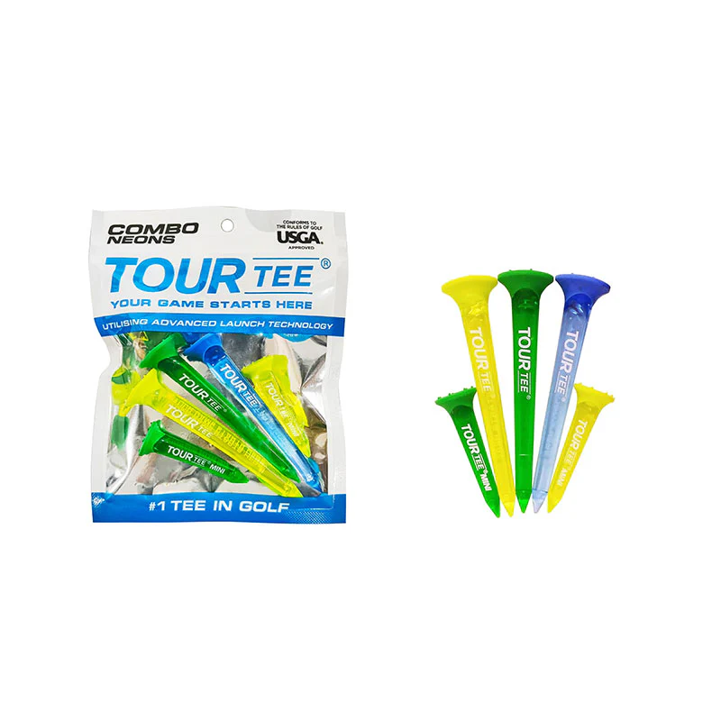 TOUR TEE Combo Neon Blue Tees 80mm - 5 Pieces - Image 4